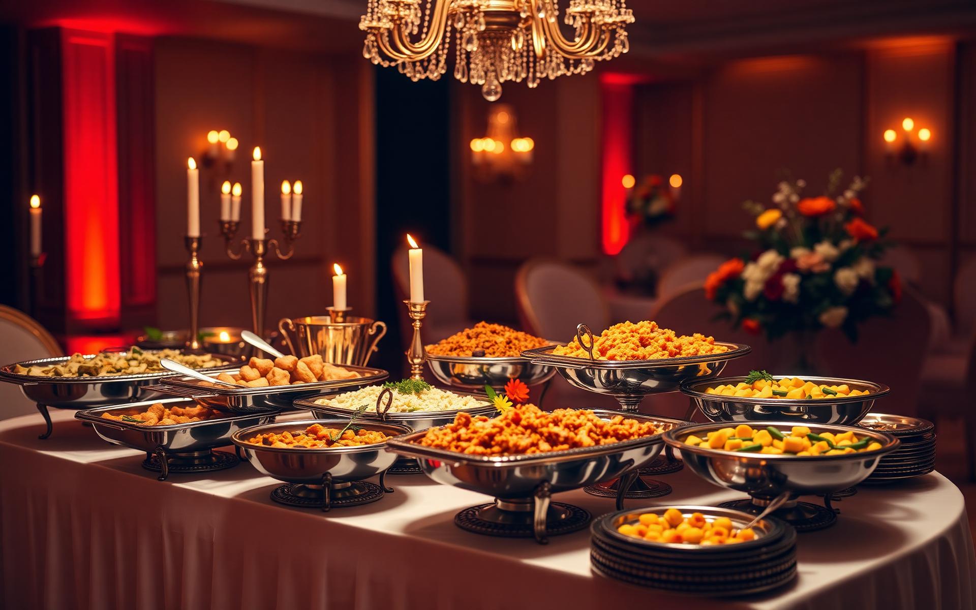 Premium pure vegetarian wedding buffet catered by Taran Caterers in Chhindwara